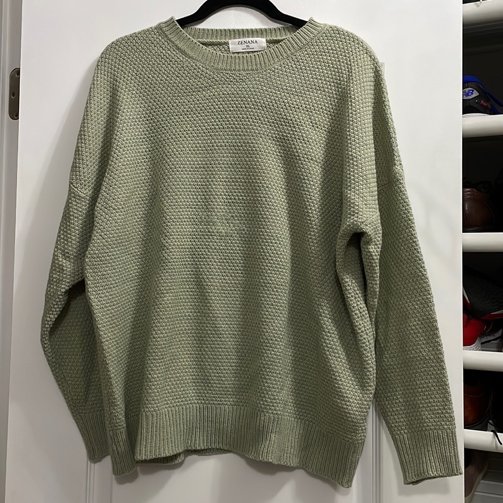 Zenana Size XL sage sweater